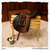 Jumper and hunter saddles made for model horses by Jana Skybova